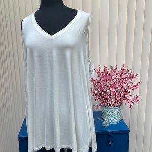 NWT Lane Bryant white swing tank top, size 18-20